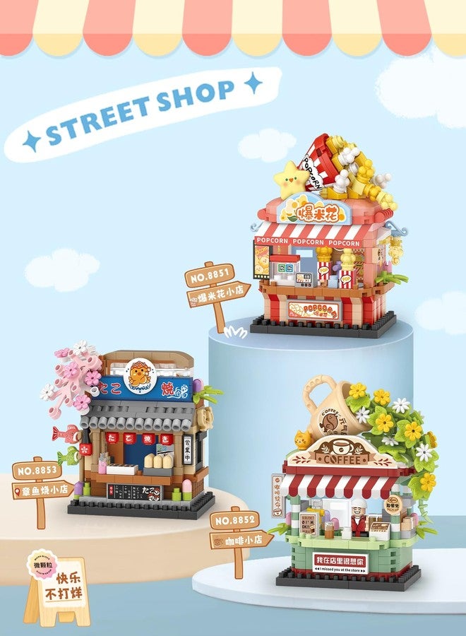 MEIEST 3 Mini City Shop Street View Building Blocks Model Set,Simulation Architecture Collection Particle Construction Building Bricks Toy,Home Decoration - Image 2